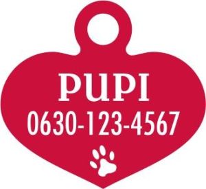 Kutya - macska biléta - Szív alakú